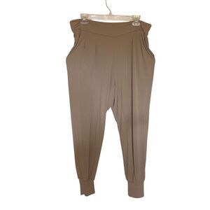 New Secret & Love Taupe Stretchy Slinky Harem Pants Size Medium Made in Italy